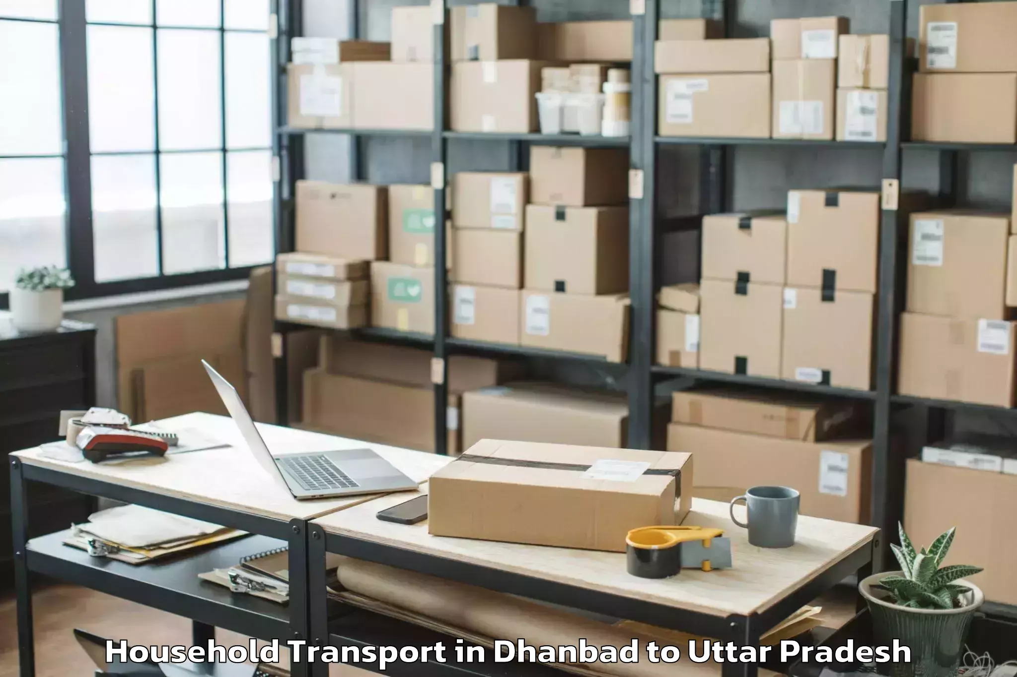 Leading Dhanbad to Aligarh Muslim University Household Transport Provider